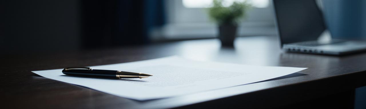 Documento legale su scrivania professionale